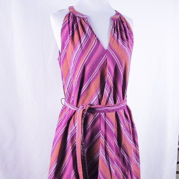 a new day 100% Cotton Sleeveless Striped Sun Dress - Picture 4 of 9